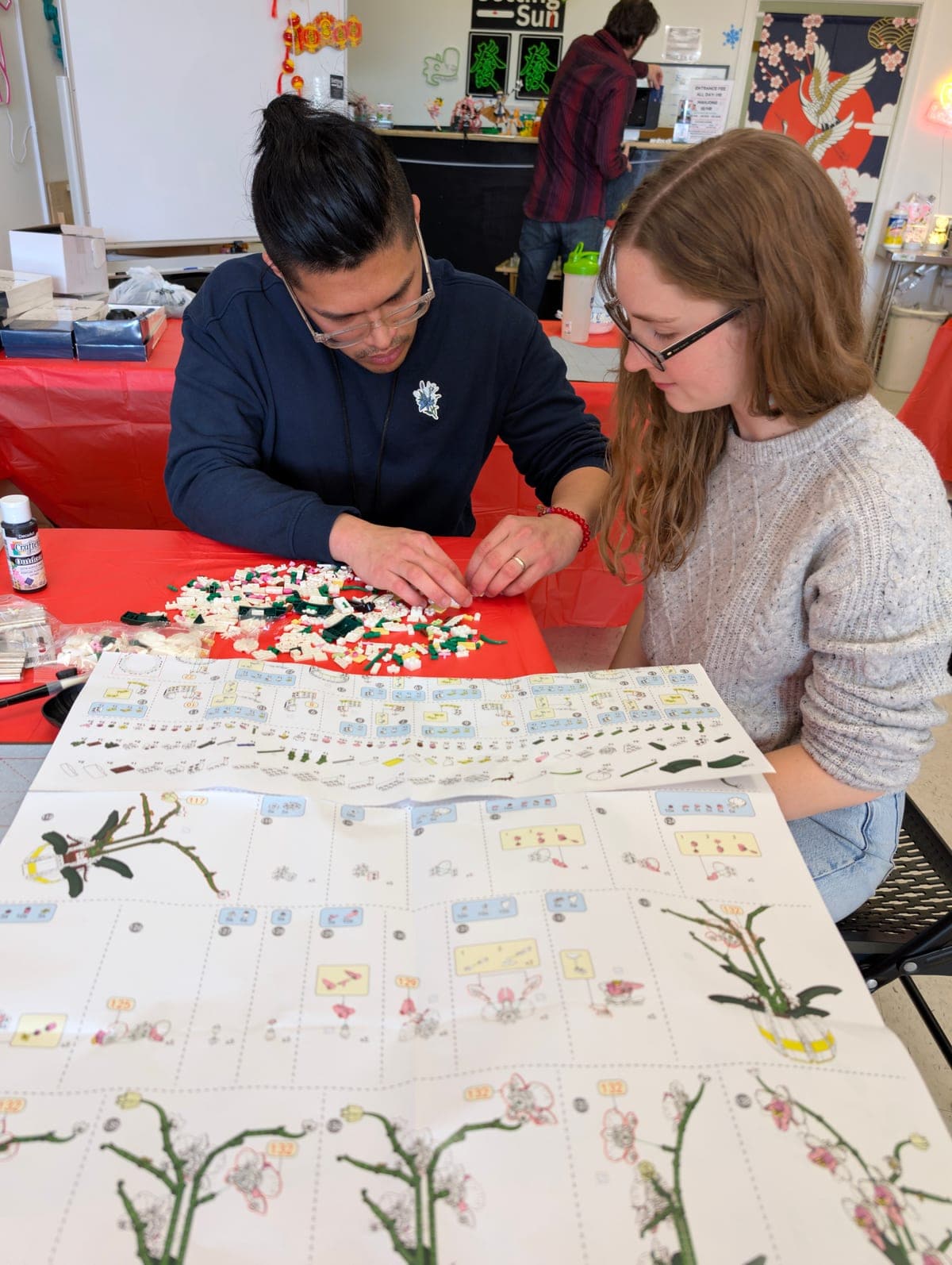 Group playing mahjong at Setting Sun Virginia Beach